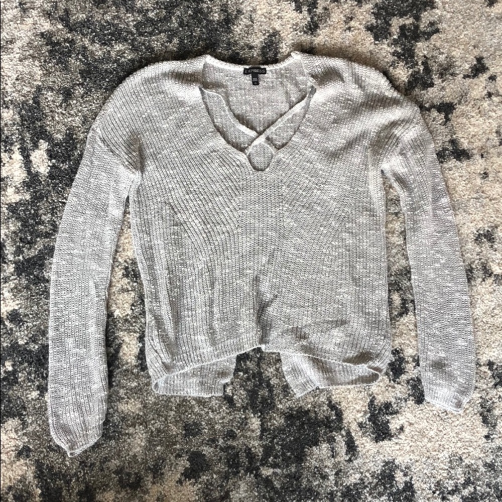 Express Cross Neck Sweater